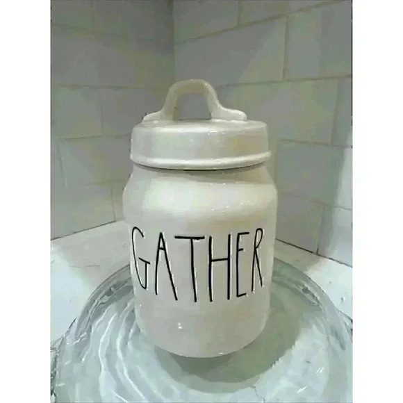 Rae Dunn GATHER Canister NEW RARE - Picture 1 of 11